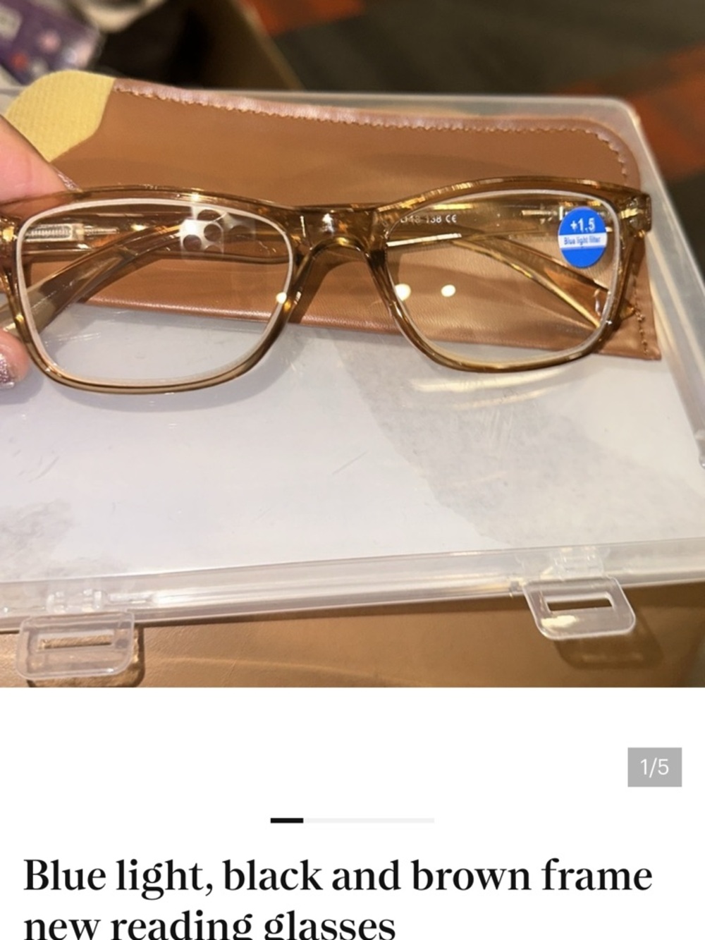 Classic Brown Reading Glasses with Blue Light Filter